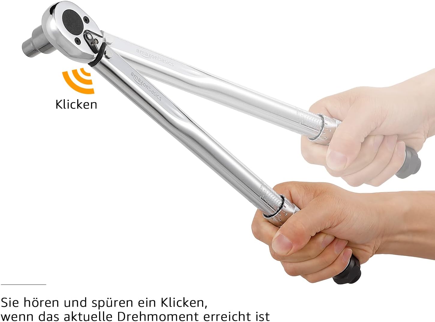 Detalle de Amazon Basics Drehmomentschlüssel 3/8 Zoll, 20,4–108,5 Nm