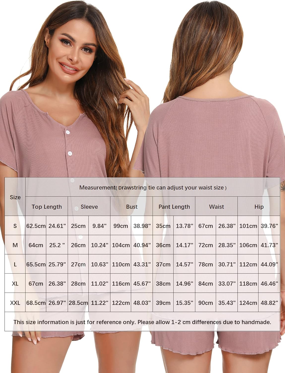 Thumbnail 5 de Vlazom Pyjama-Set U-Ausschnitt mit Knöpfen