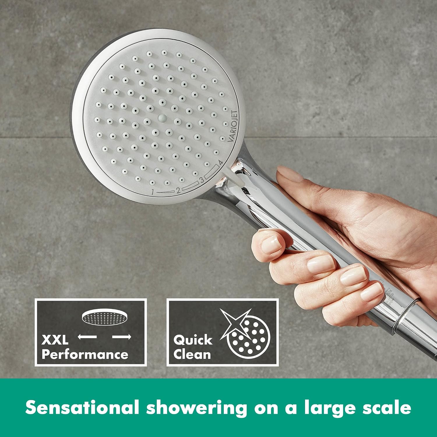 Thumbnail 3 de Hansgrohe Croma 100 Set de douche Vario avec barre Uni 90 cm et porte-savon, chromé