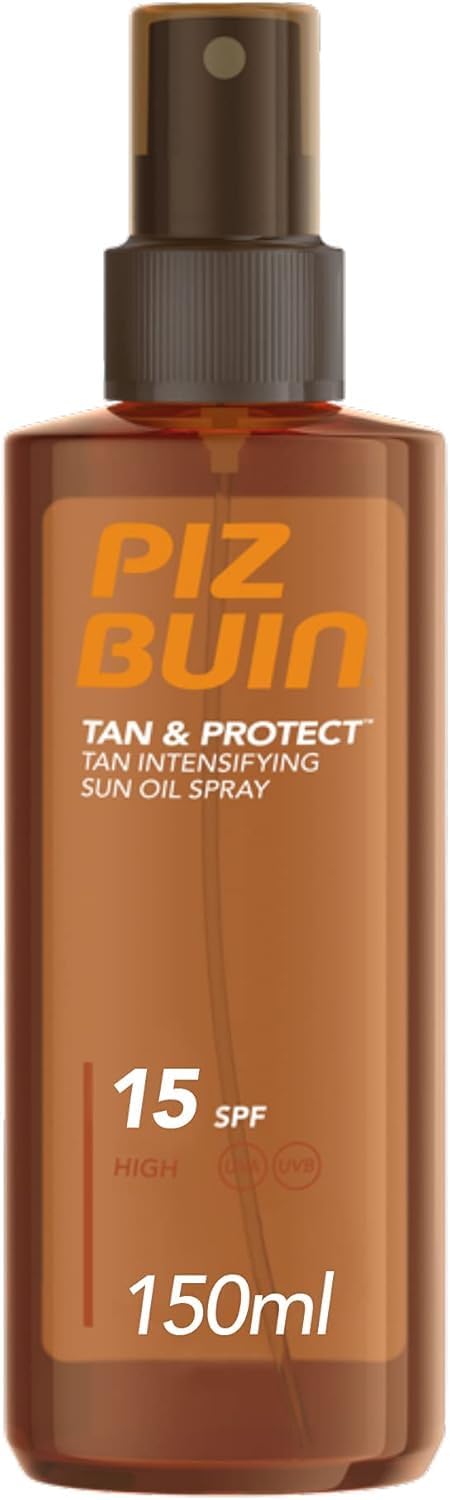 PIZ BUIN Tan & Protect Olio spray solare SPF 15 con Illumitone