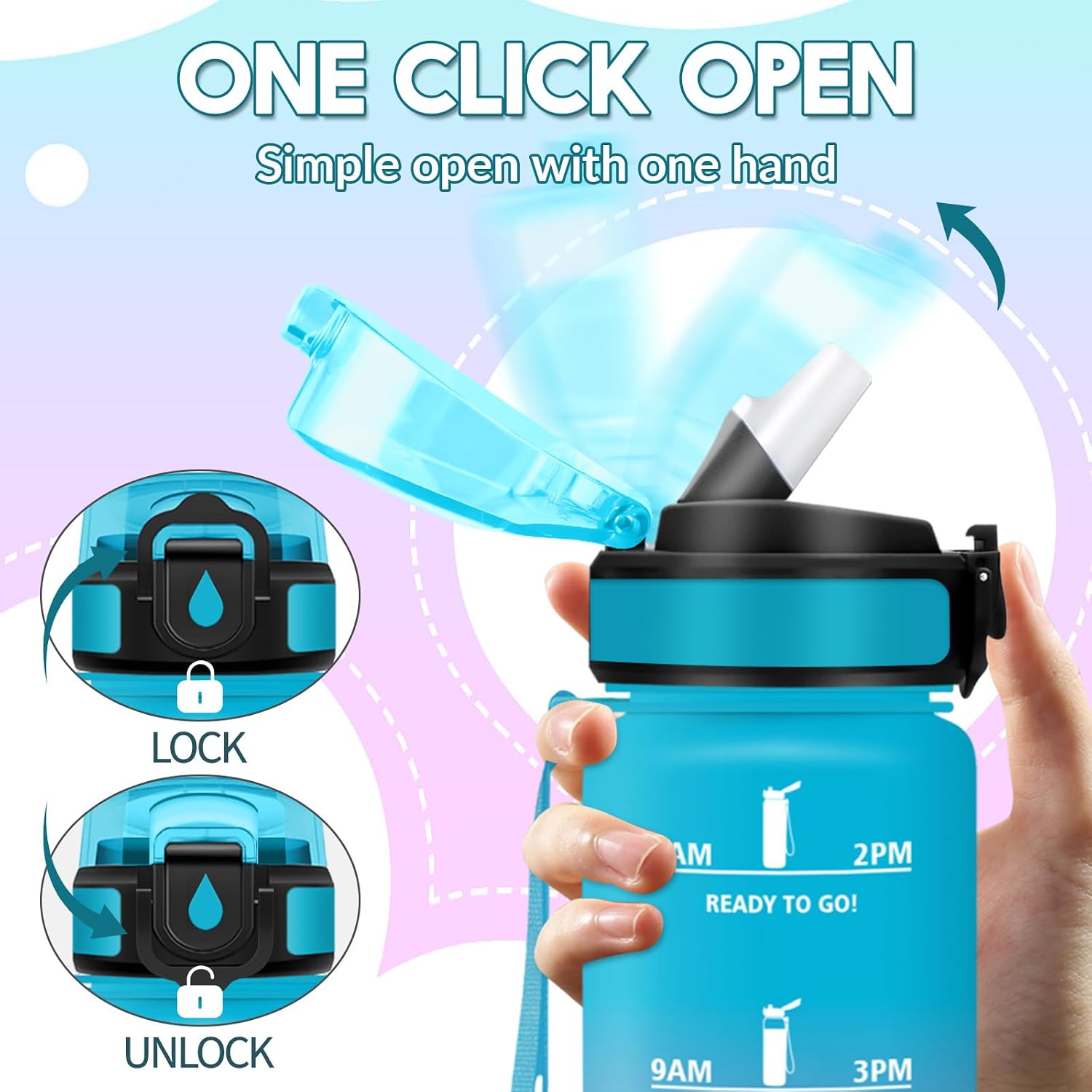 Thumbnail 2 de Mulbijeo Borraccia 1,5 L con cannuccia