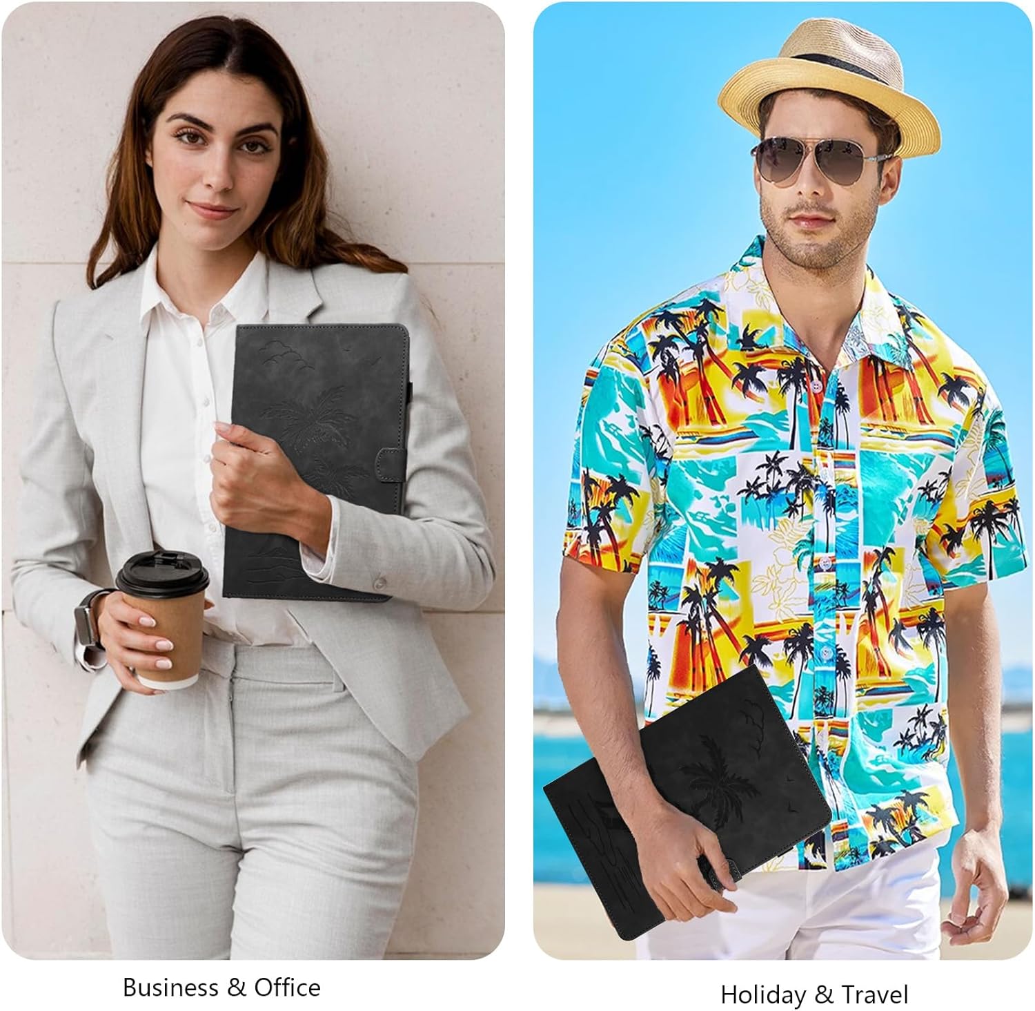 Thumbnail 6 de Oduio Hülle für iPad mini 7,9 Zoll – Premium PU Leder Folio mit Kartenschlitz und Sleep/Wake, Schwarz