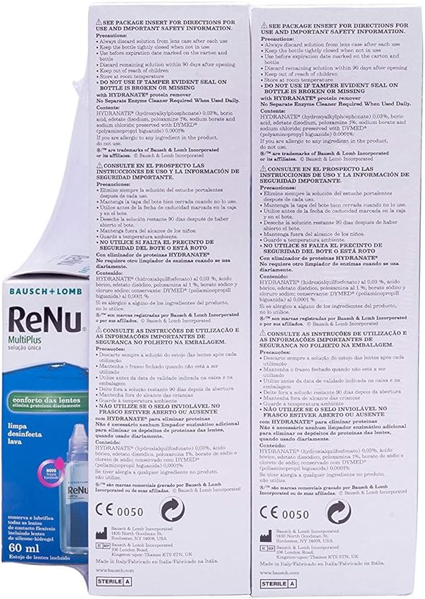 Detalle 2 de Bausch + Lomb Renu MultiPlus 2 x 500 ml + 60 ml gratis