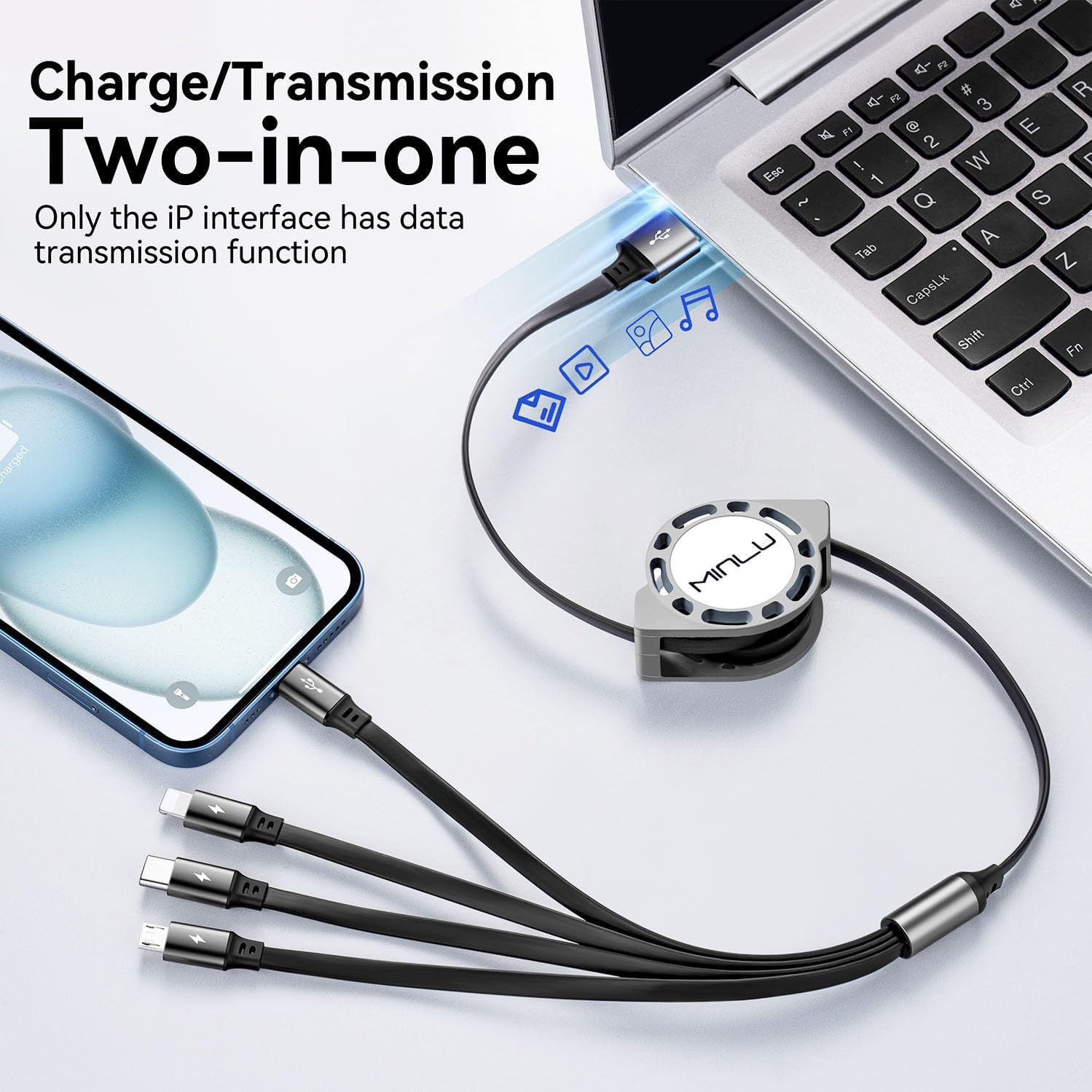 Detalle de MINLU Multi Charging Cable 4Ft