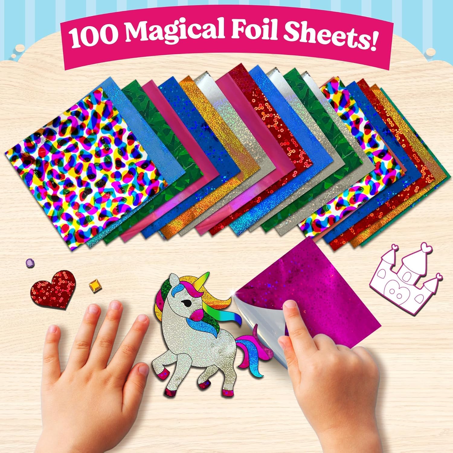 Thumbnail 4 de Funcils Foil Art Craft – Unicorn & Princess Sticker Activity Kit