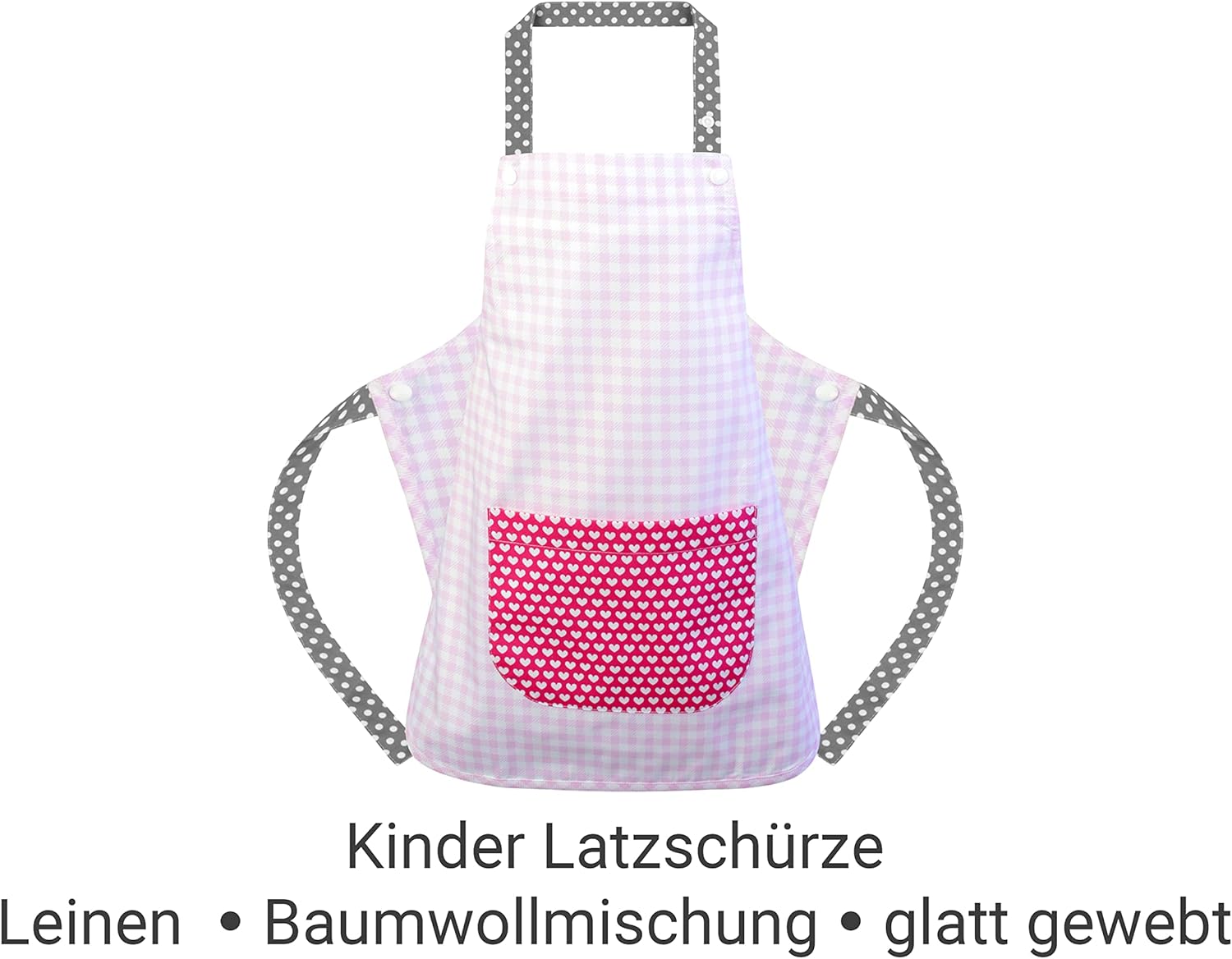 Thumbnail 1 de Emily’s Check Tablier à bavette pour enfants – 2 tailles, 5 variantes pour cuisiner, bricoler et jardiner