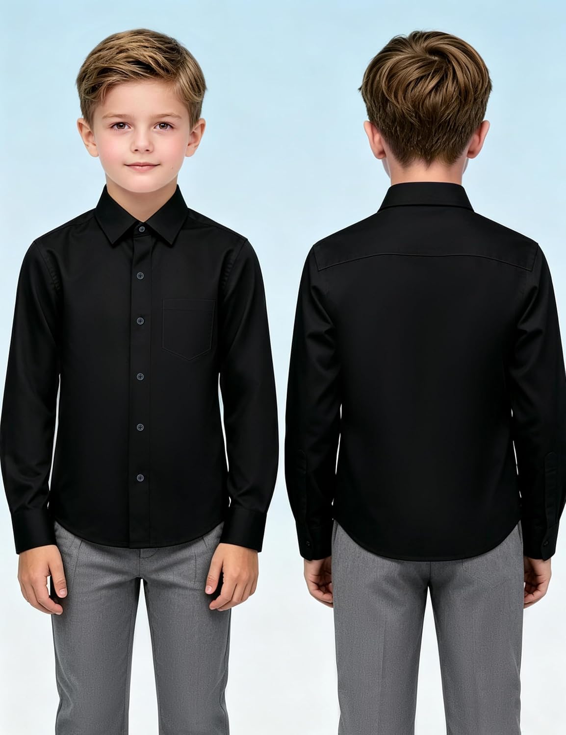 Detalle 2 de Boys' Long-Sleeve Dress Shirt and Tie Set