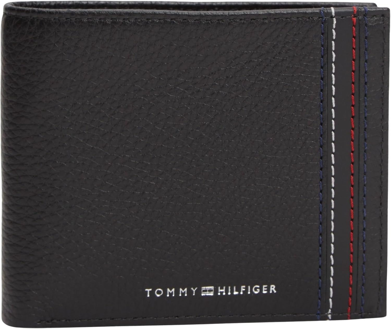 Detalle de Tommy Hilfiger Th Central CC & Coin AM0AM14233 Bifold Wallet – Black