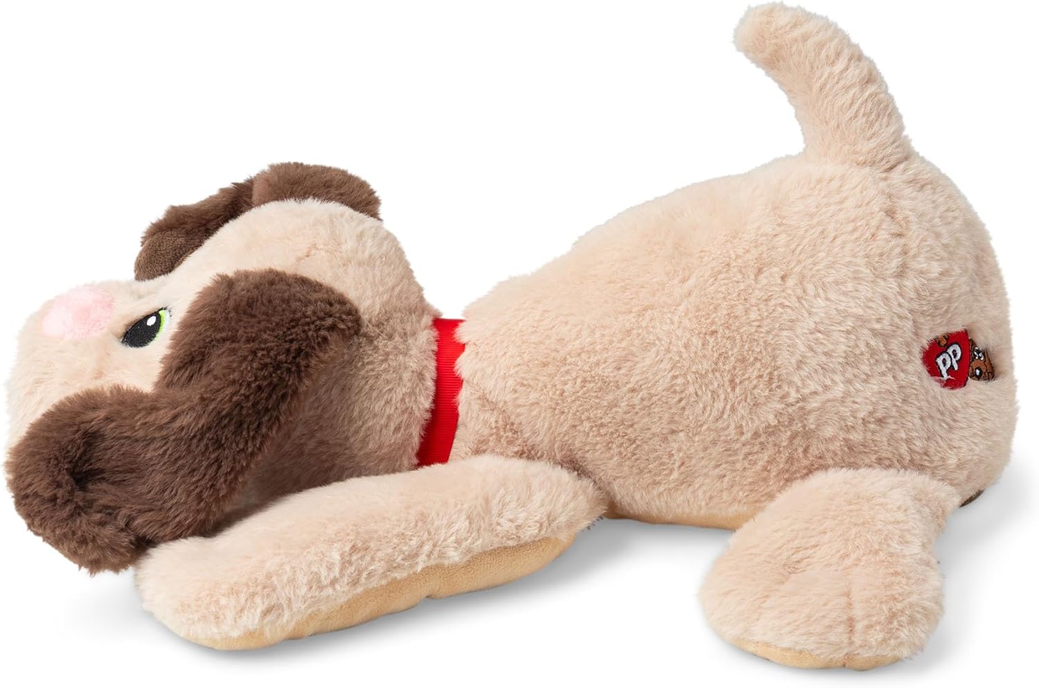 Detalle de Basic Fun Pound Welpen Weighted Snuggles Plüsch – Hellbraun, 3+