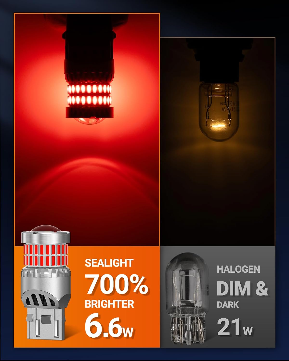 Detalle 2 de SEALIGHT LED brake light bulbs 7443