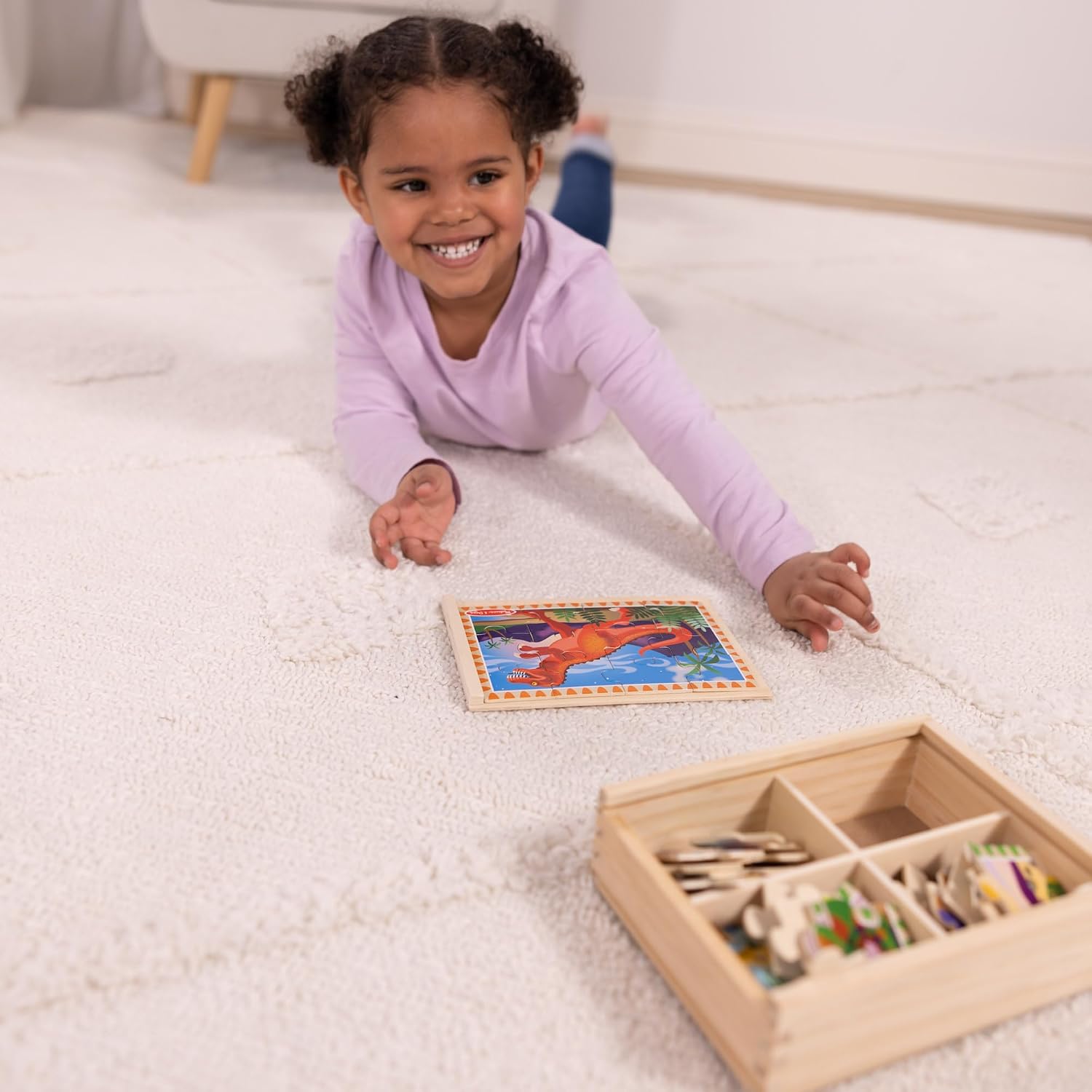 Thumbnail 4 de Melissa & Doug 13791 Dinosaurs Puzzles in a Box (wooden toy) – 4 dinosaur puzzles for ages 3+