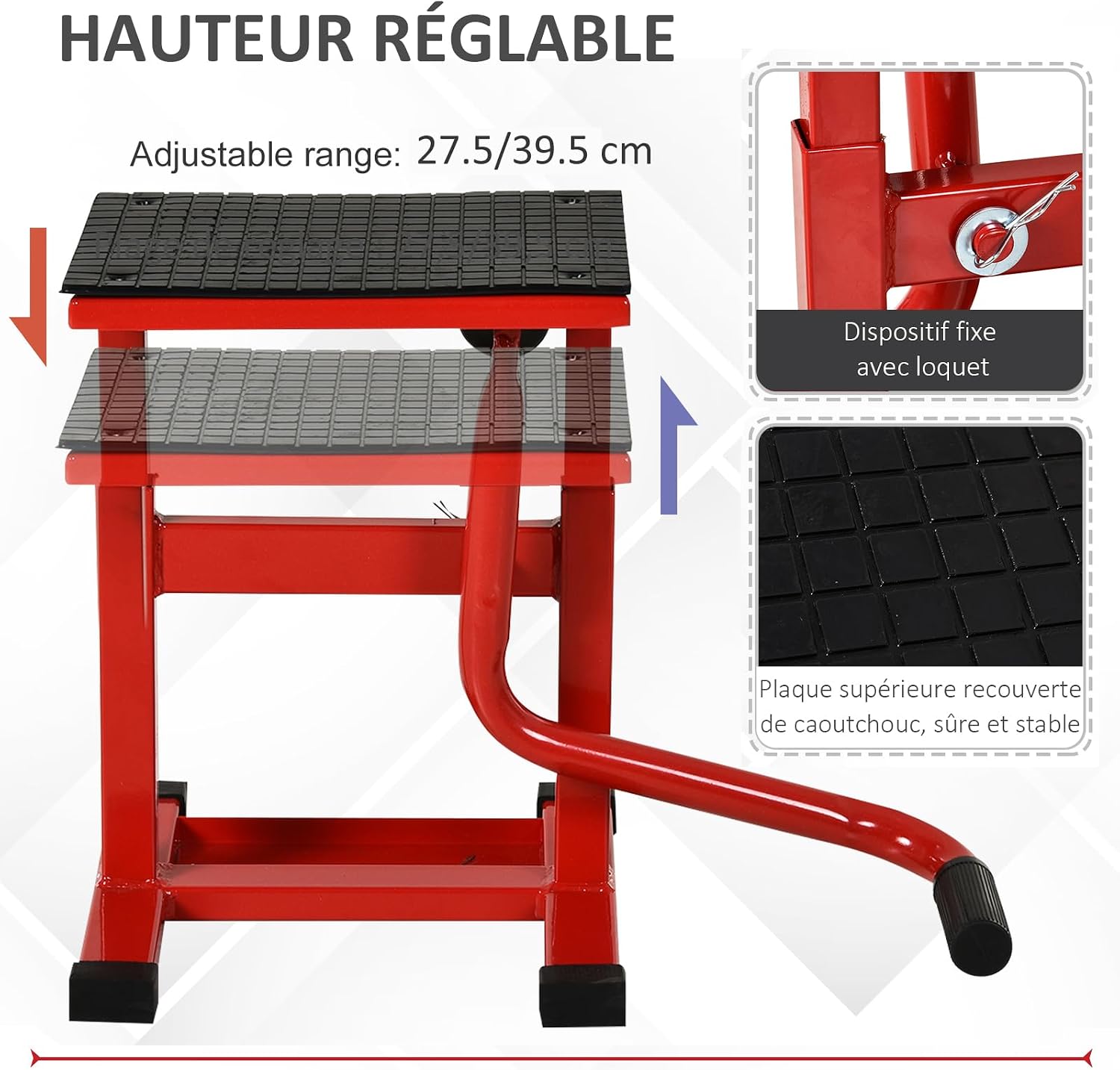 Detalle 2 de HOMCOM Support universel moto 150 Kg