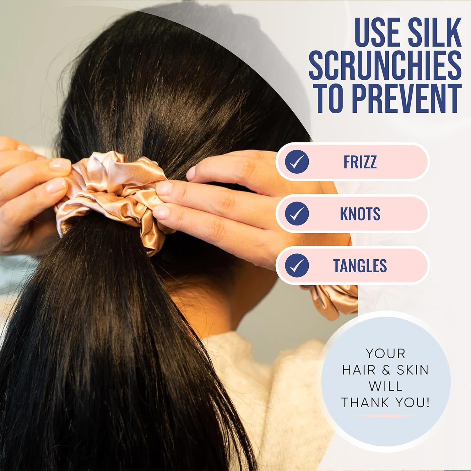 Thumbnail 1 de Blissy Silk Scrunchies 3 Pack 22 Momme