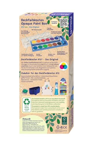 Thumbnail 5 de Pelikan Deckfarbkasten K12 eco – 12 Farben + Deckweiß aus recyceltem Kunststoff