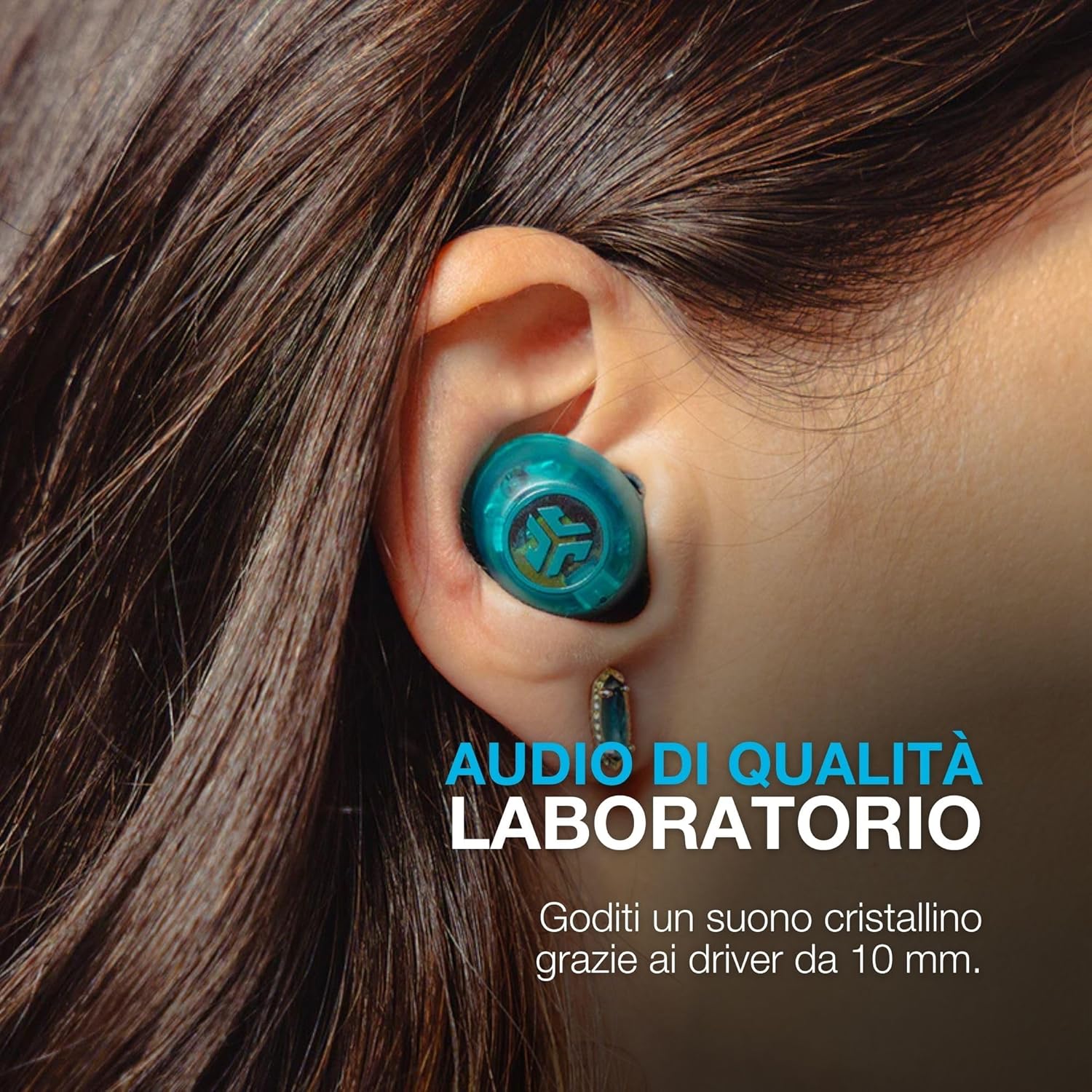 Thumbnail 3 de JLab Go Pop ANC Auricolari Bluetooth ANC con microfono, multipoint e batteria 24+ h (IP55) – Viola Trasparente