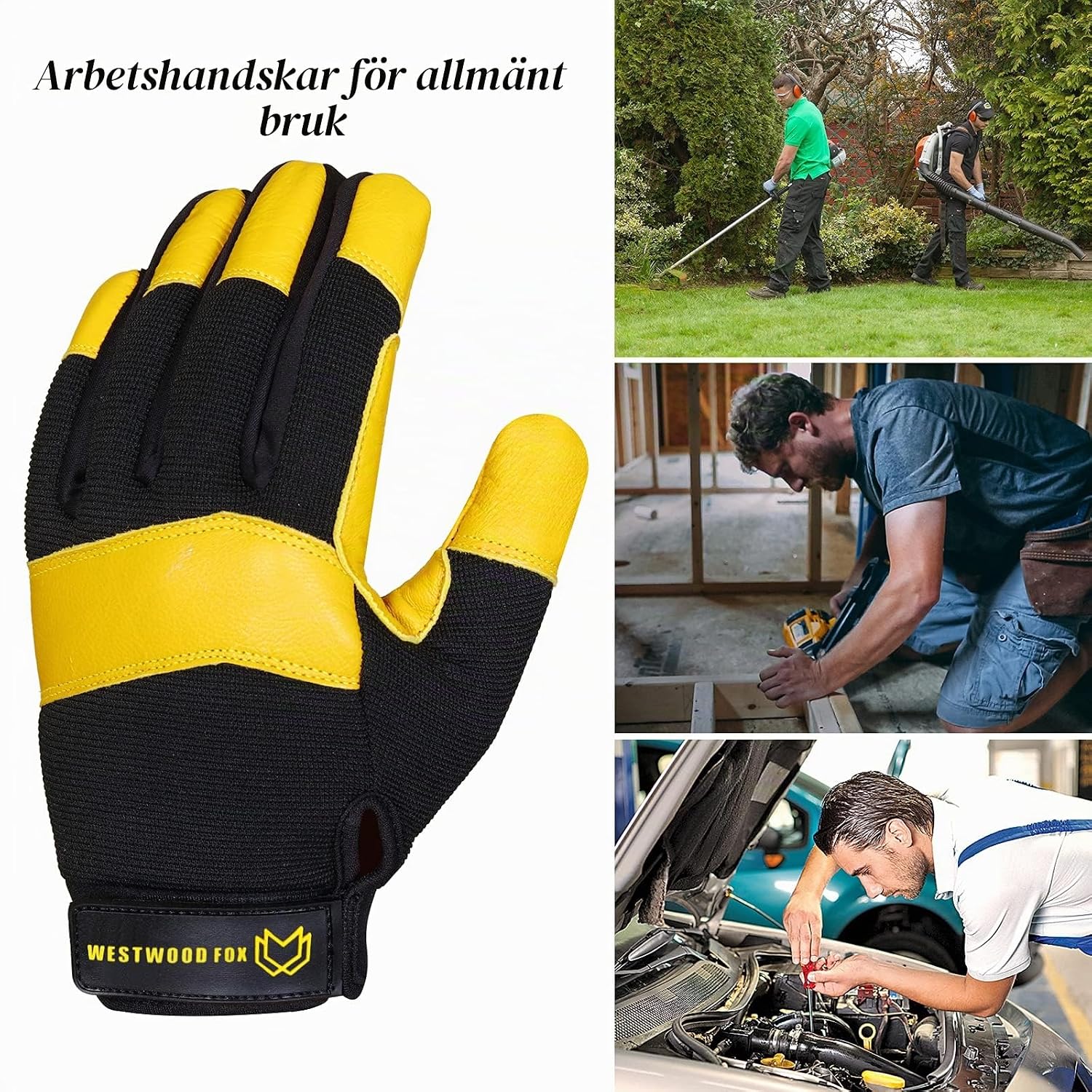 Thumbnail 5 de WESTWOOD FOX Trädgårdshandskar i läder, taggskyddade och flexibla, storlek S