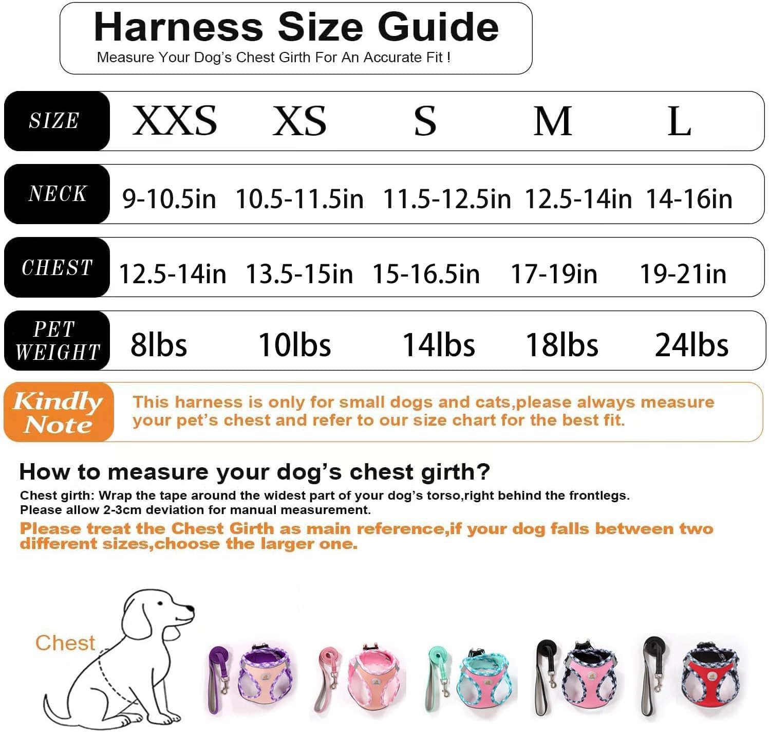 Thumbnail 4 de Hipubby Dog Harness and Leash Set, Size S