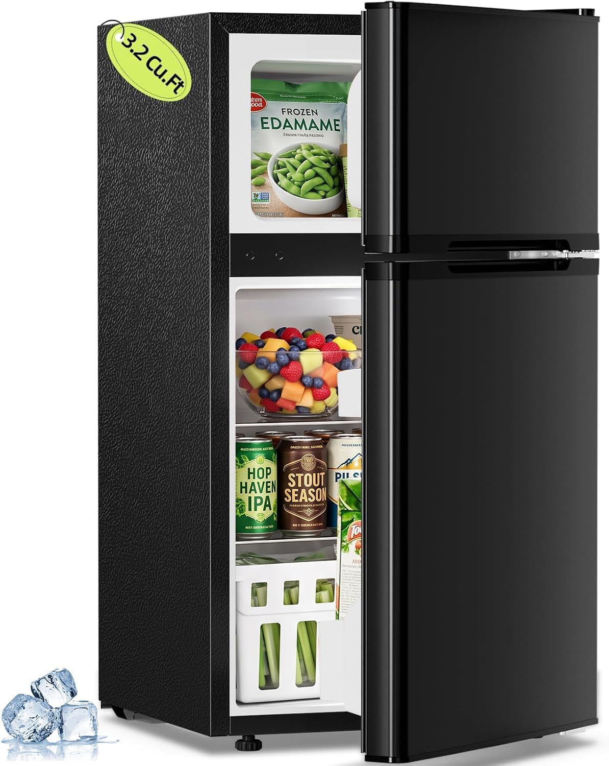 Detalle de Antarctic Star BCD-87 3.2 Cu. Ft. 2-Door Compact Refrigerator with Freezer