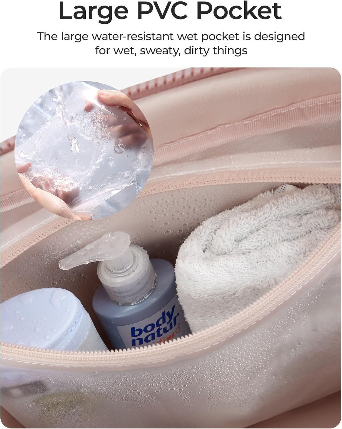 Thumbnail 3 de BAGSMART Puffer Reisetasche 24L – Vielseitige Sporttasche und Wochenendreisetasche in Dunkelrosa