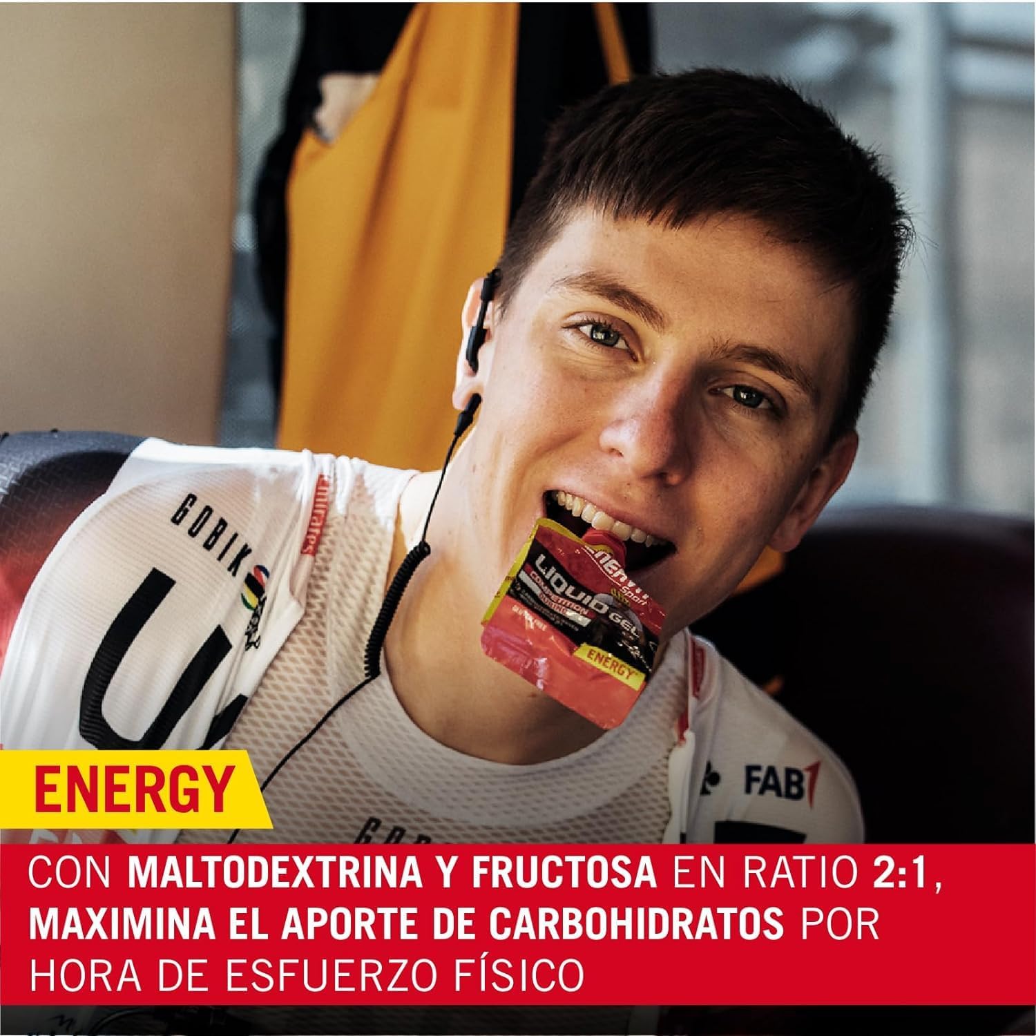 Thumbnail 1 de ENERVIT Gel Líquido Energético 🍋 Cítrico con Cafeína, 18 Piezas