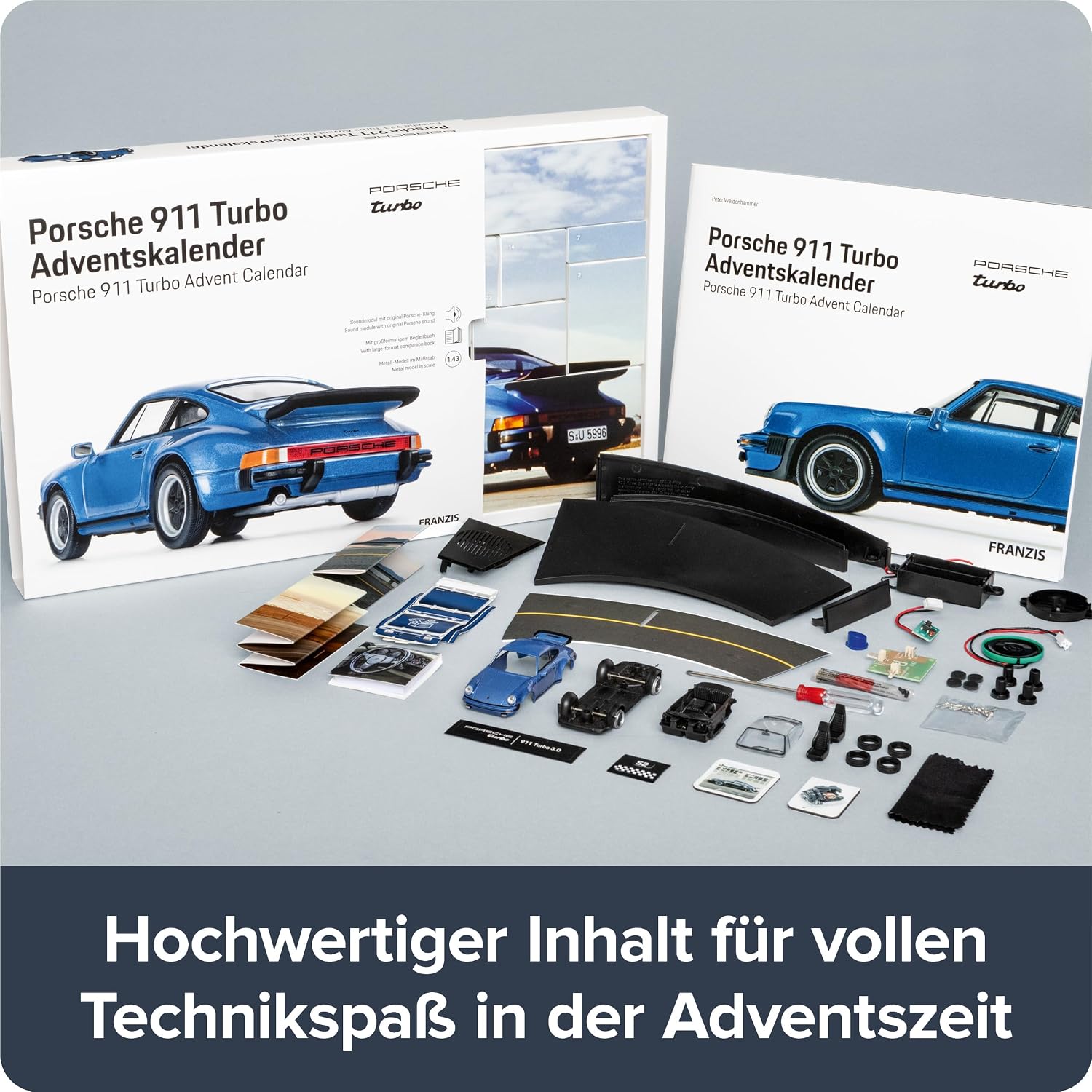 Thumbnail 1 de FRANZIS 67221 Porsche 911 Turbo-adventskalender på engelska och tyska