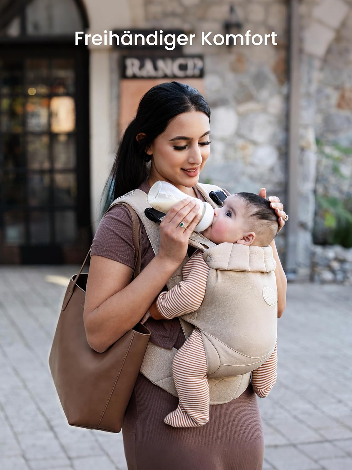 Thumbnail 6 de Grownsy Babytrage mit Ein-Klick-Schnalle und Kopfstütze (3–20 kg) – khaki