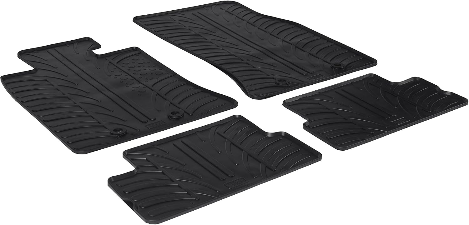Set de tapis en caoutchouc Gledring pour BMW New Mini R56 (2006-2014) – set 4 pièces avec clips