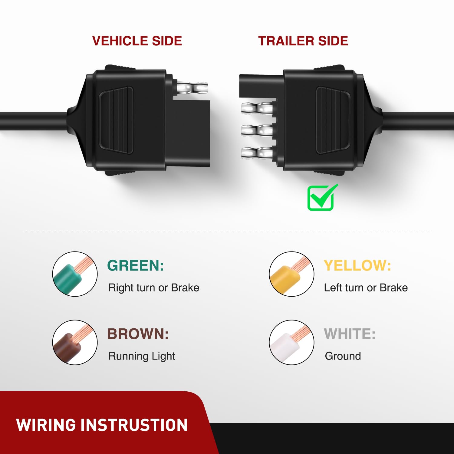 Thumbnail 2 de Nilight 4 Way Trailer End Connector 10 ft