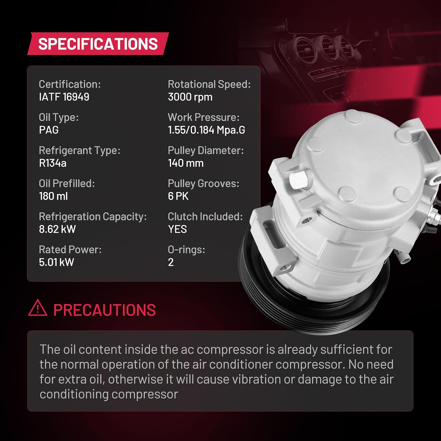 Detalle 1 de BDFHYK A/C Compressor 78391
