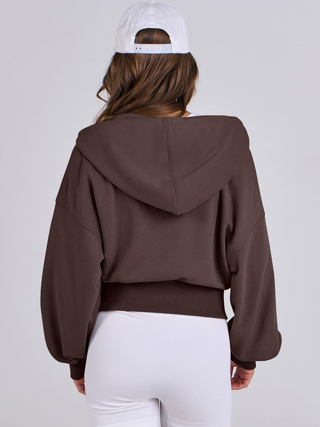 Detalle 1 de ANRABESS Women's Zip-Up Hoodie in Polyester-Rayon Blend