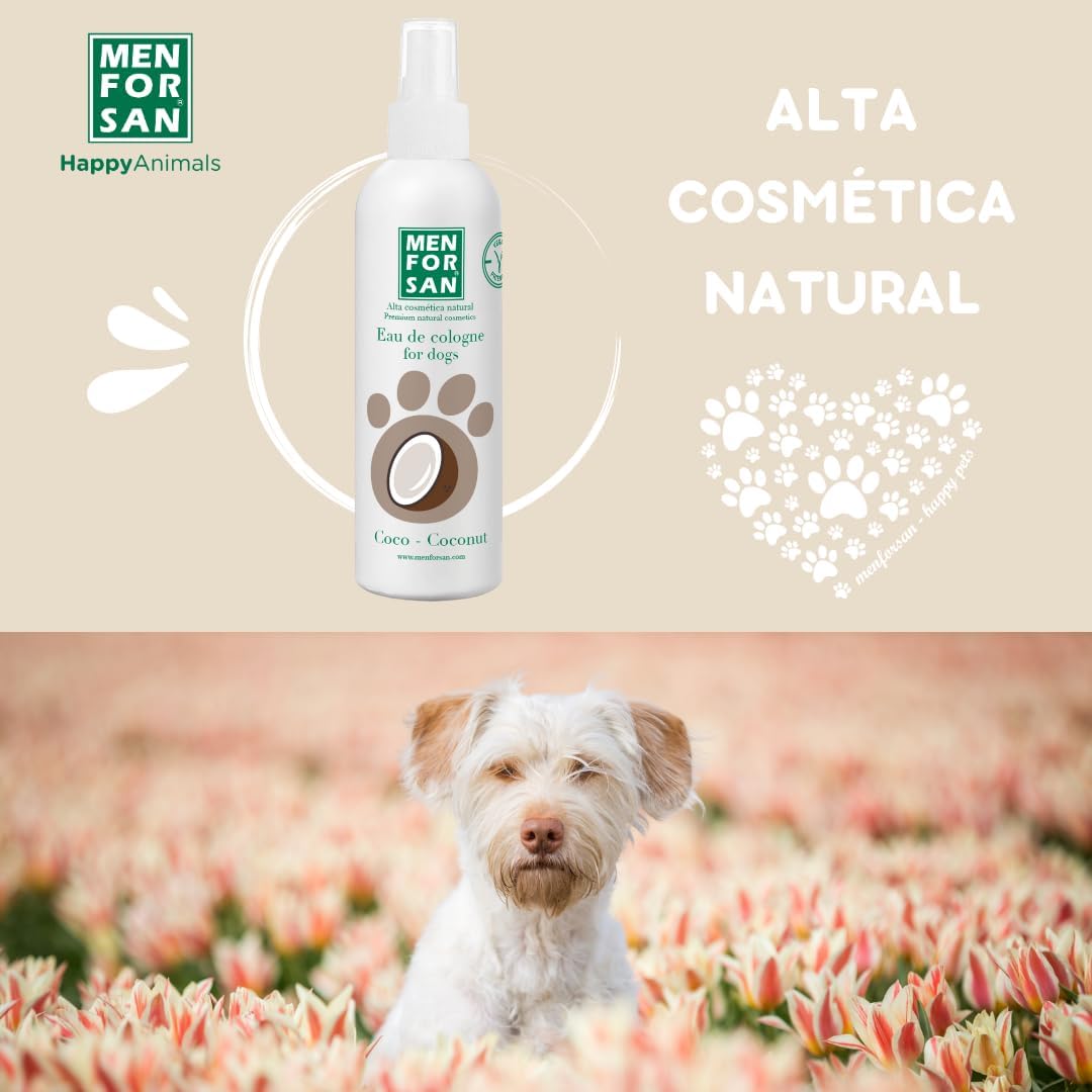 Detalle 2 de Parfum Menforsan Coco per cani (125 ml): profumo fresco, deodorante delicato