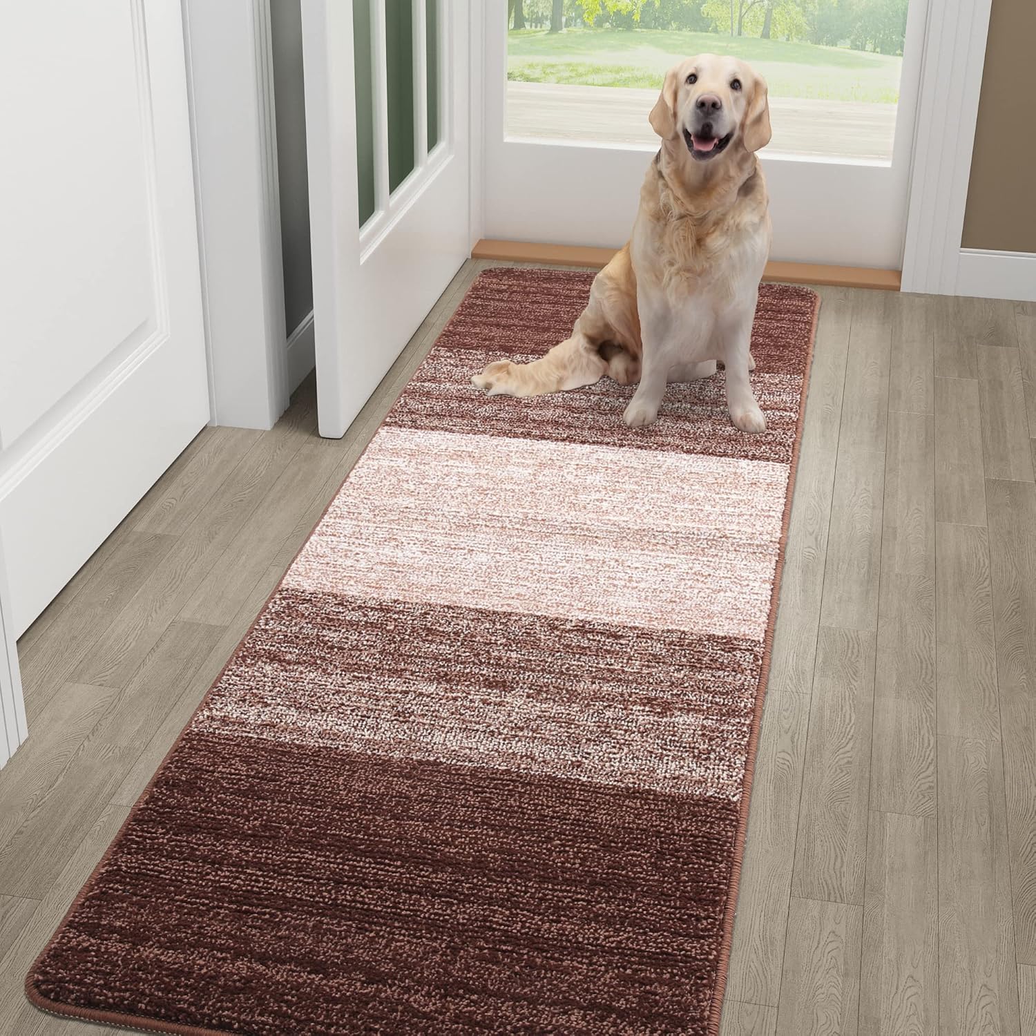 Thumbnail 6 de Kitinjoy Indoor Outdoor Door Mat (32x20) Low-Profile, Non-Slip, Washable Dirt Trapper — Grey