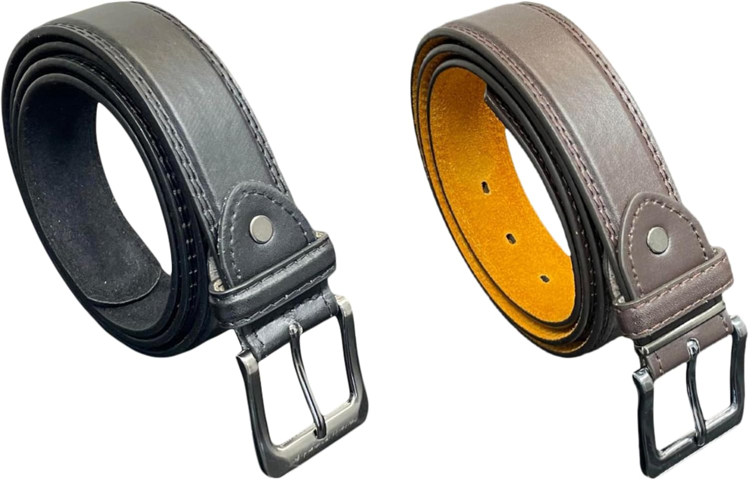 Detalle de SoBo LEATHER Men’s Leather Belts – Classic 1.25" Dress Belt in Multiple Colours, Up to 60" Waist