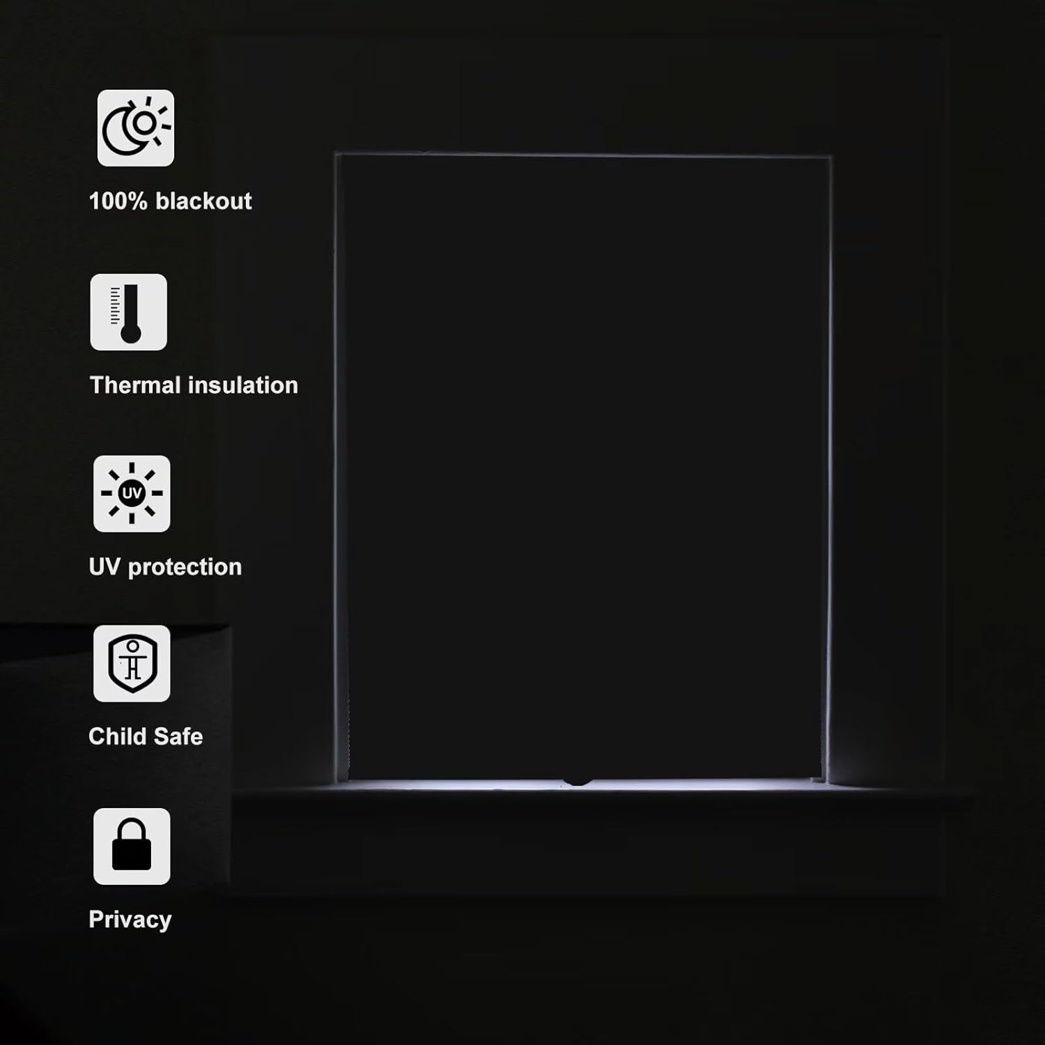 Detalle 1 de MYshade Cordless Blackout Cellular Window Shade, 46" W x 64" H, Beige