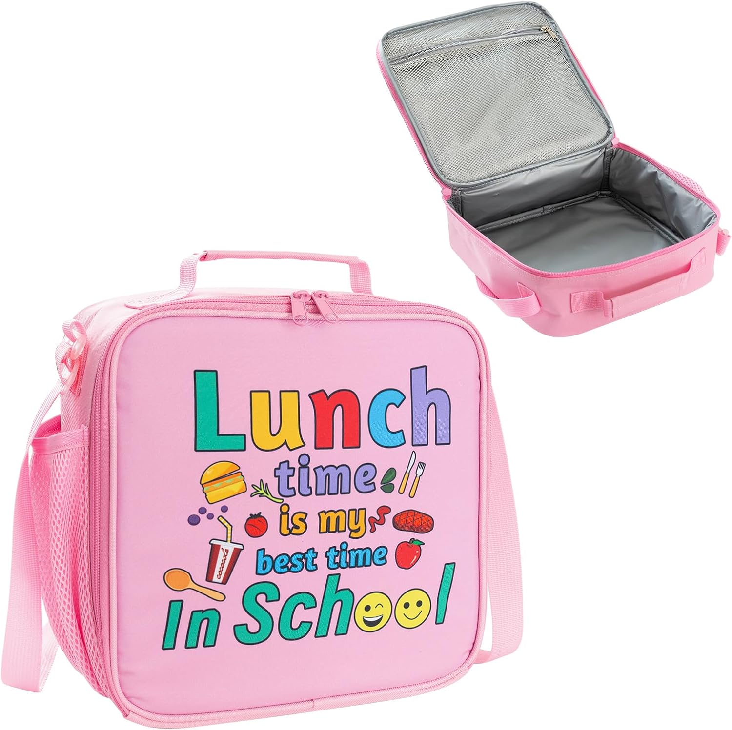 Imagen de WAKOSAN Girls Lunch Bag Insulated: Pink Double-Layer Bento Box Carrier for School and Picnics en OfertitasTOP