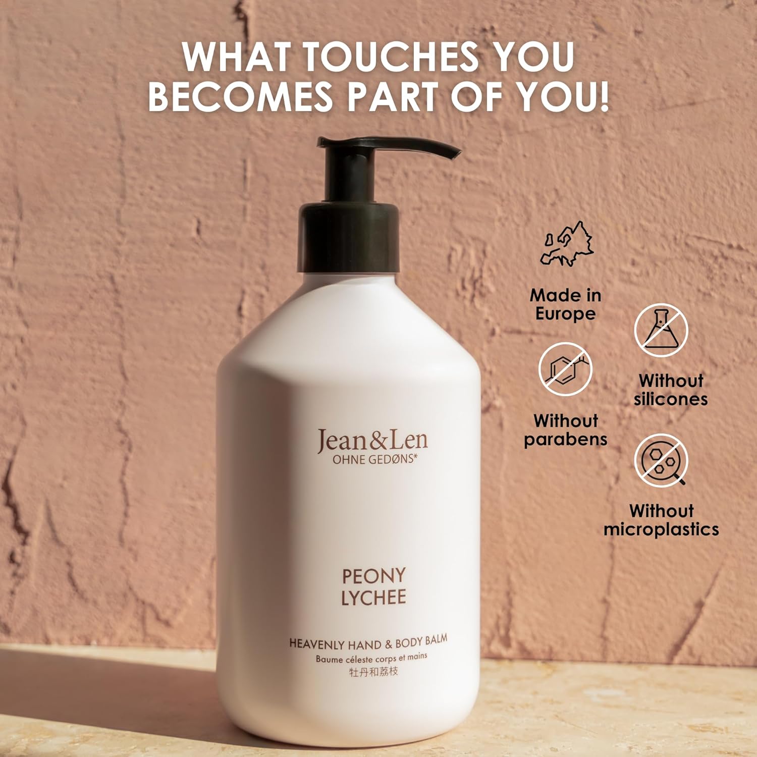 Thumbnail 3 de Jean & Len Heavenly Hand- & Body Balm Peony & Lychee – 500 ml, vegan, ohne Parabene & Silikone
