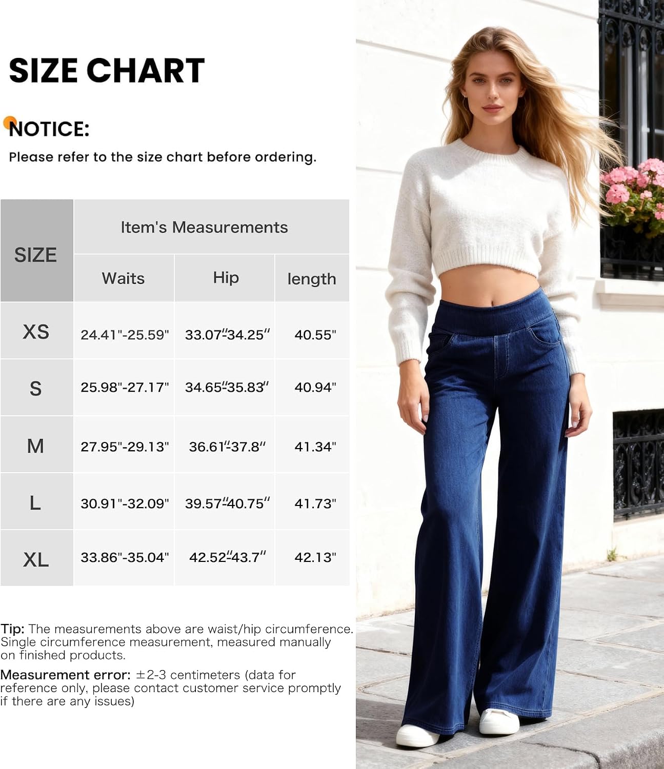 Thumbnail 4 de ZIRUU Damen-Jeans Wide Leg Pull-On mit Stretch & Gummibund