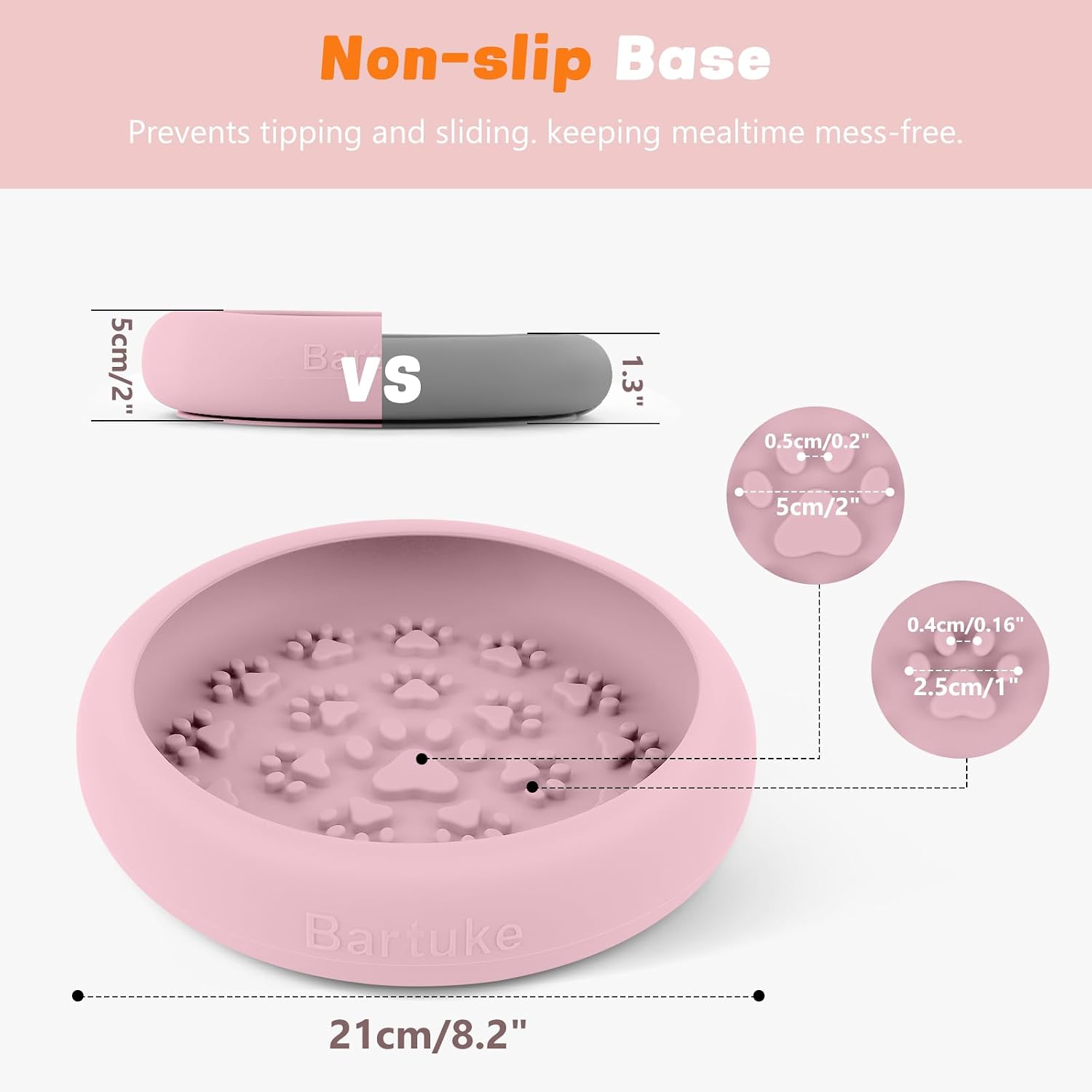 Detalle de Bartuke Dog Lick Bowl: Slow Feeder Licking Mat for All Sizes