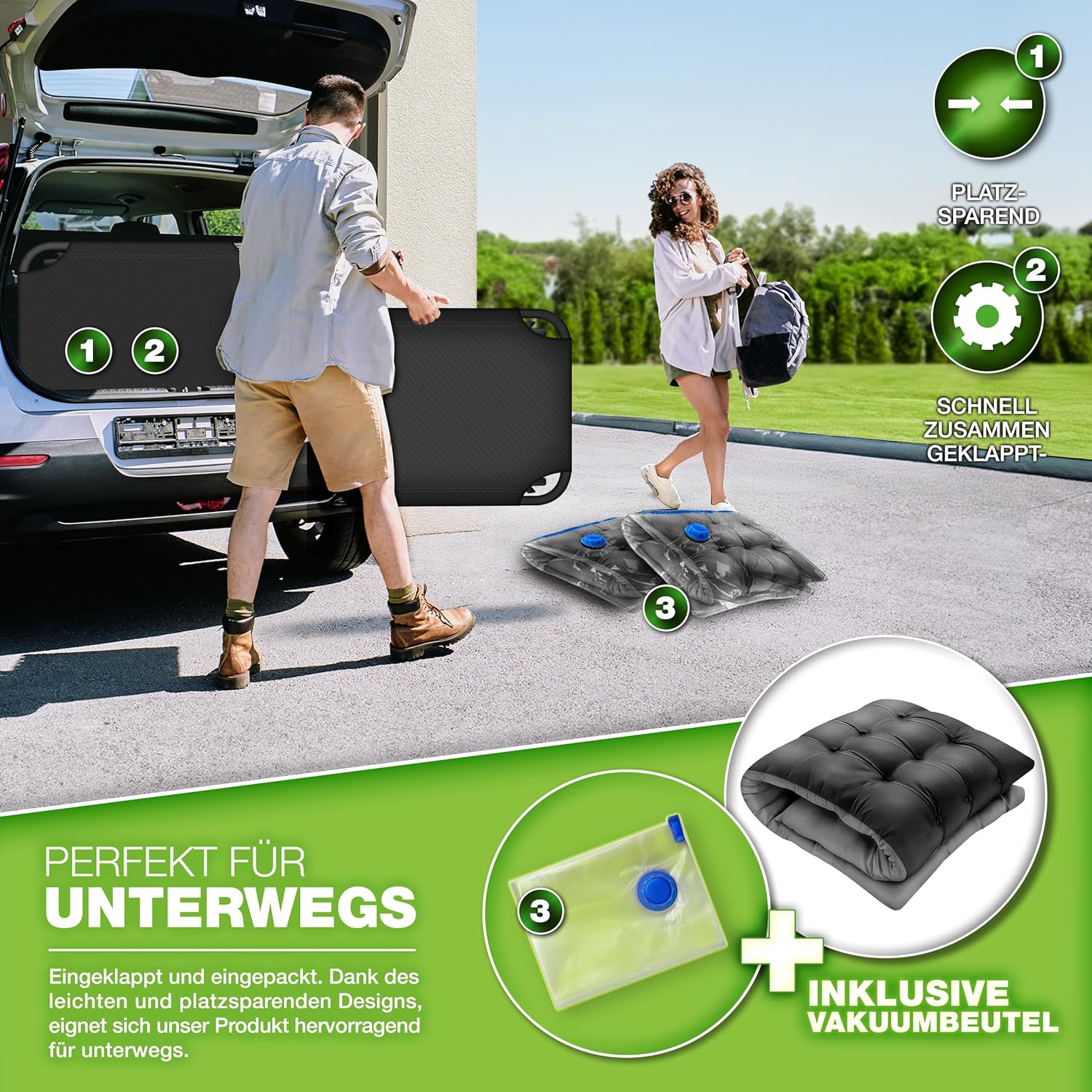 Detalle 2 de tillvex Lit de camping pliable 280 kg đ
