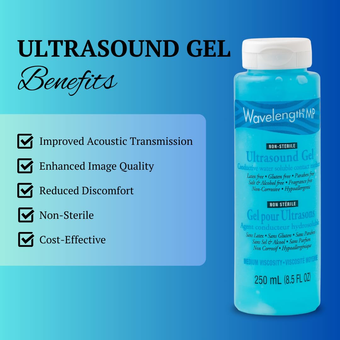 Detalle 2 de Wavelength 5L Blue Multi-Purpose Ultrasound Gel with 250 mL Bottle