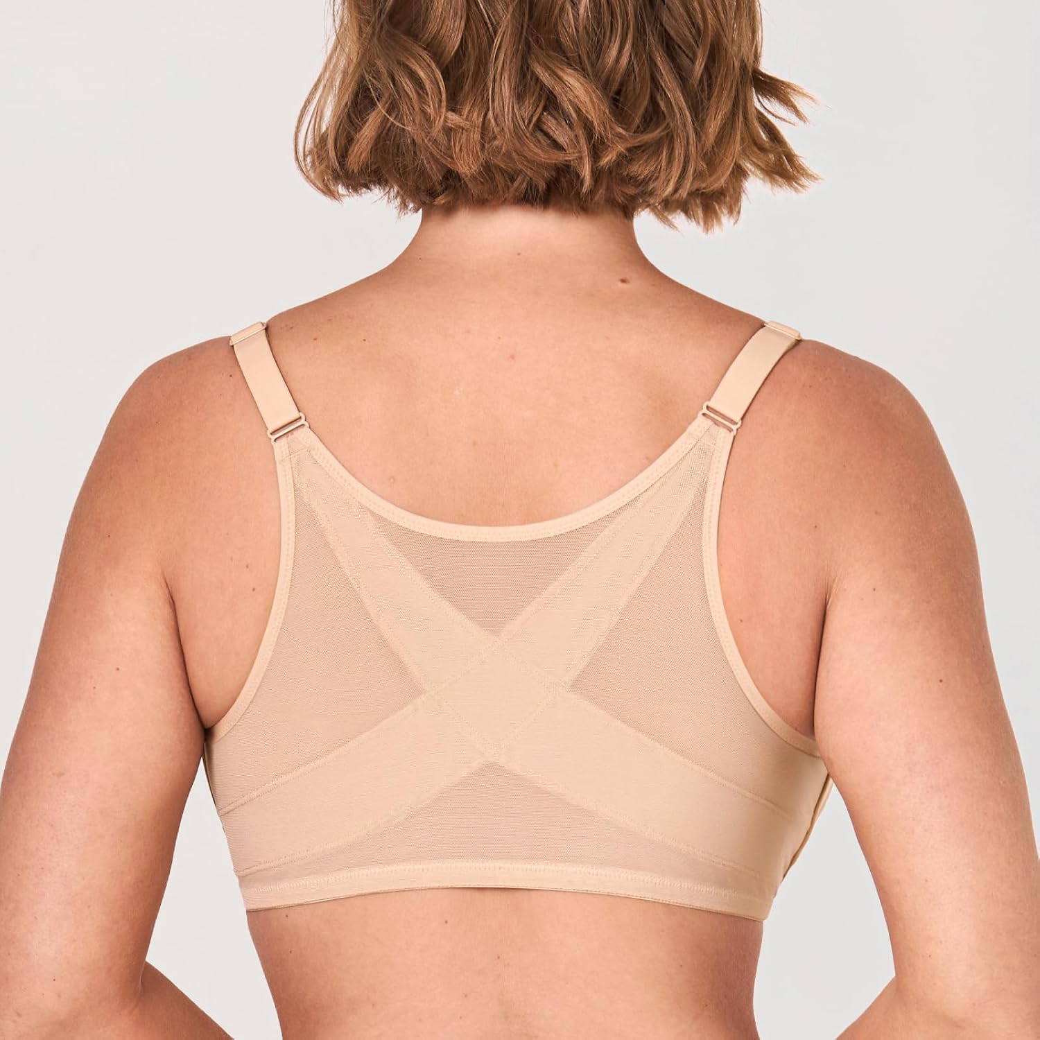 Detalle 2 de DELIMIRA Femme soutien-gorge à armatures, fermeture devant et dentelle grande taille