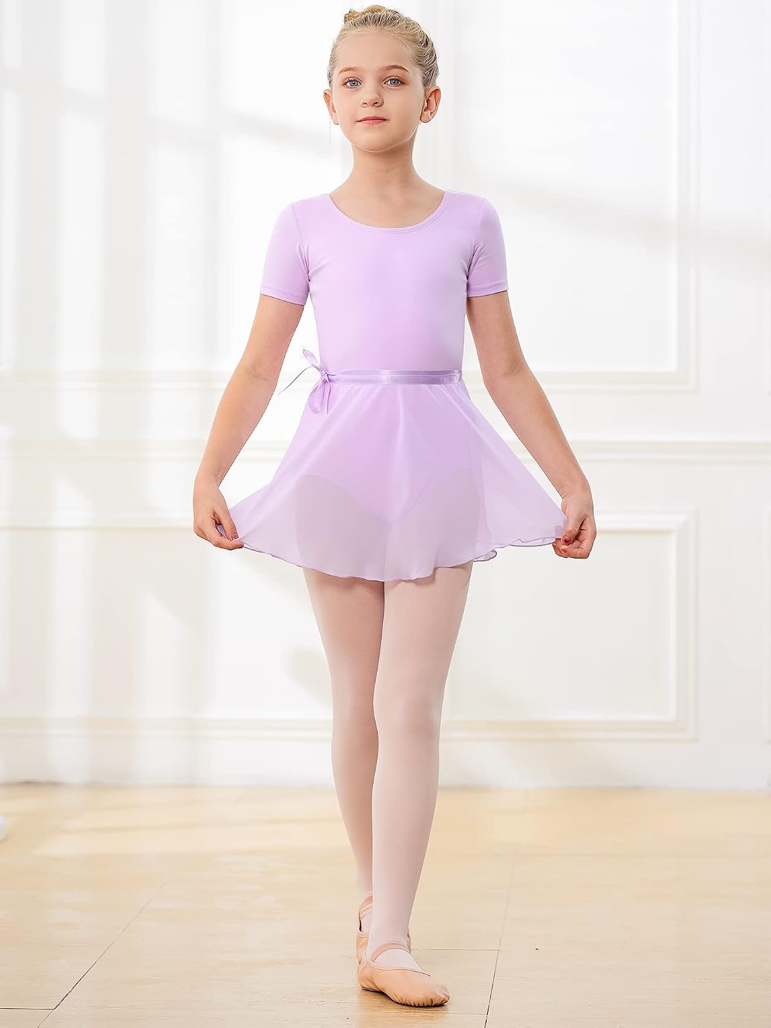 Detalle de Stelle Girls Ballet Leotards Set (Leotard, Tights & Removable Skirt) for Toddler & Little Kid