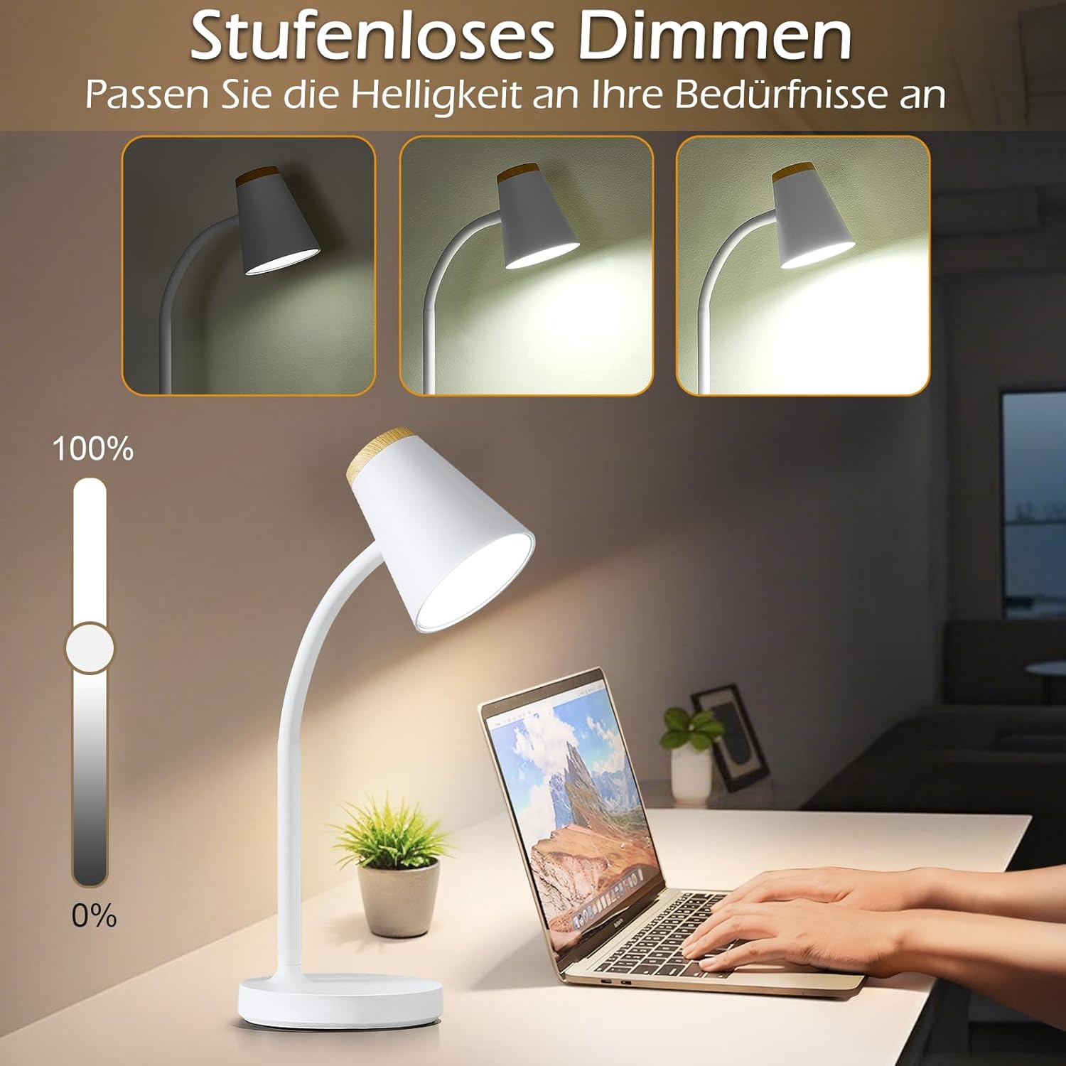 Thumbnail 3 de GyroVu Schreibtischlampe mit dimmbarer LED und Touch-Steuerung für Kinder & Lernplatz