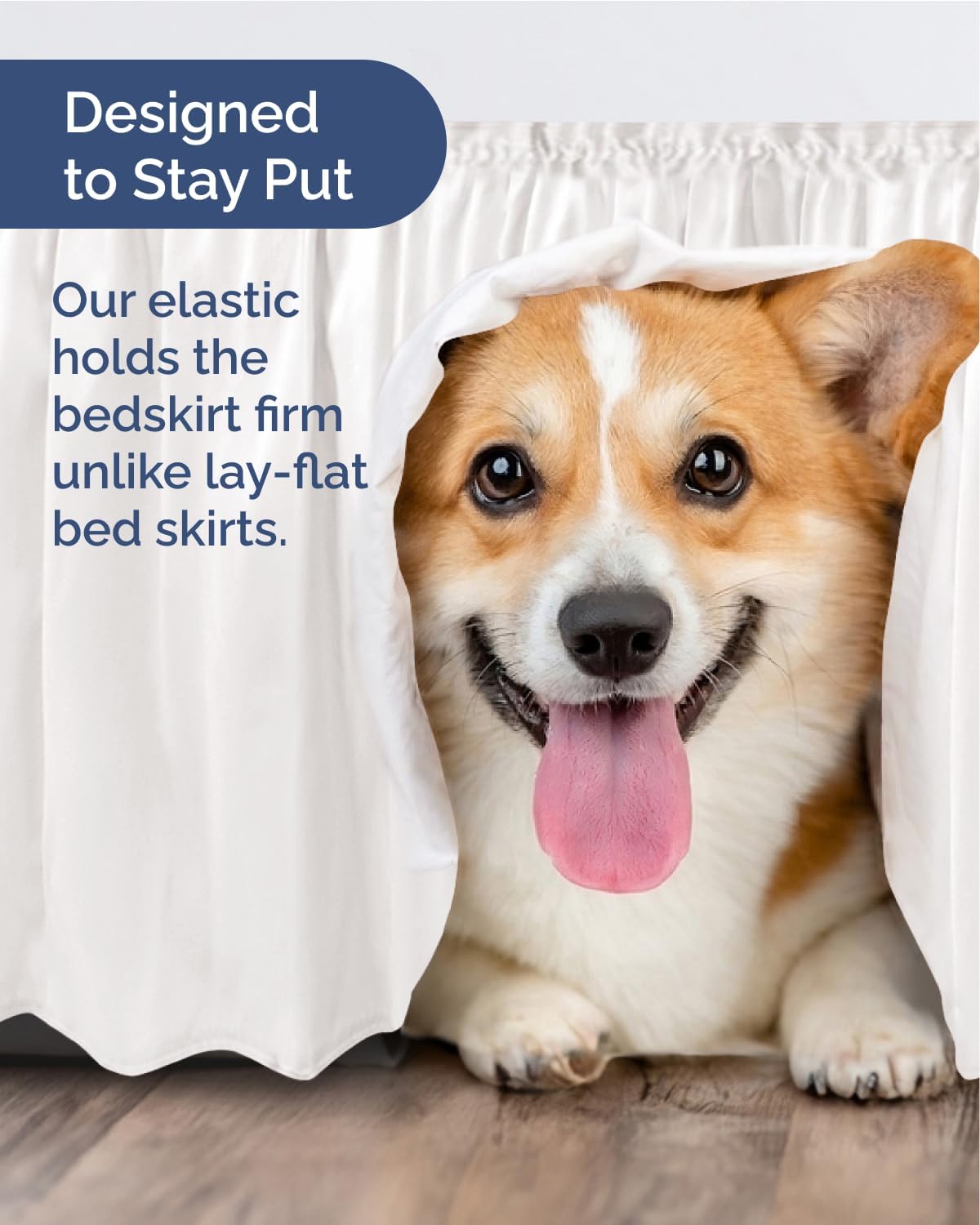 Thumbnail 6 de Wrap Around Dust Ruffle Bed Skirt 15 Inch