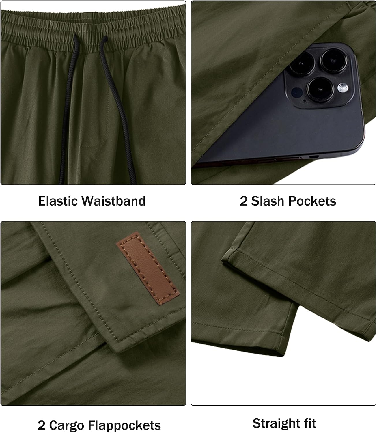 Detalle 2 de Comdecevis Men's Cargo Pants in Polyester