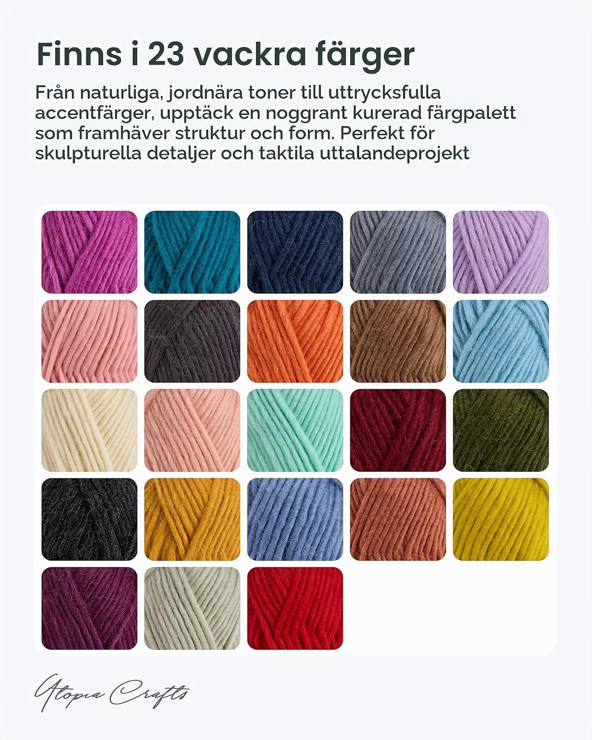 Detalle de Utopia Crafts filtull i 100 % jungfruull, 50 g, kol