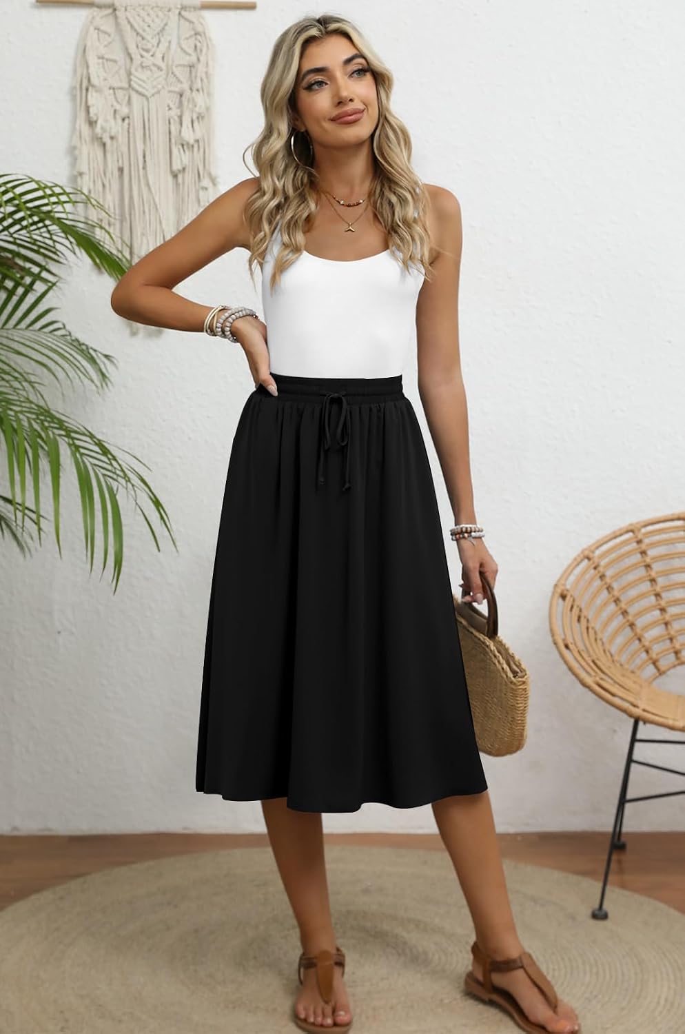 Detalle 2 de MLXSJ Women's Midi Skirt Polyester
