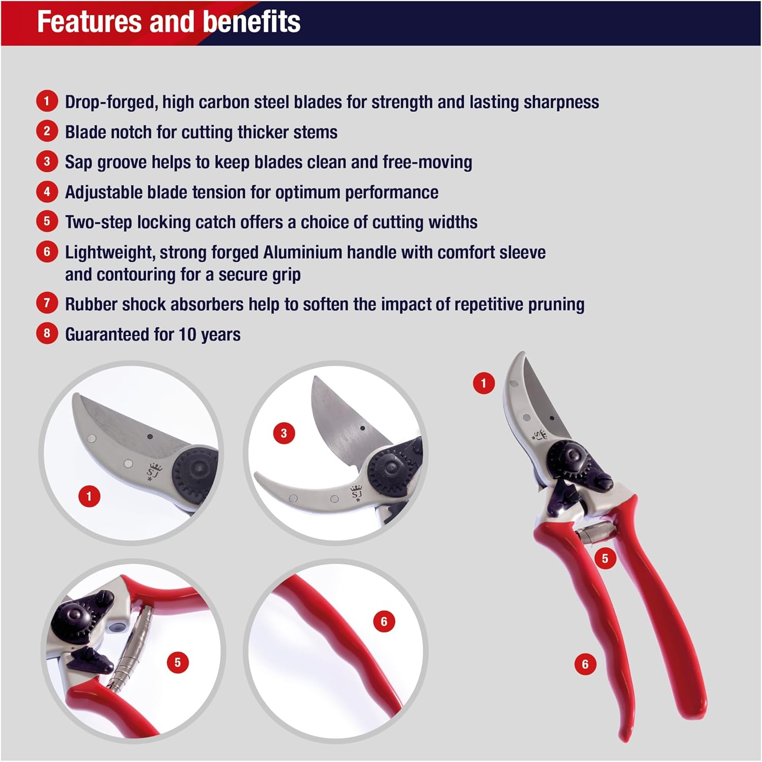 Thumbnail 1 de Spear & Jackson 6659BS/13 Heavy Duty Bypass Secateurs