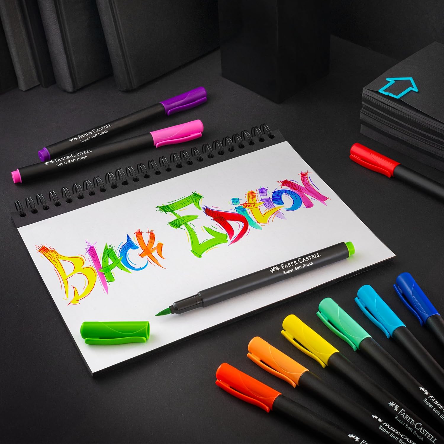 Thumbnail 6 de Faber-Castell 116451 Black Edition – Set de 10 Feutres Coloriage Adultes et Aquarelle