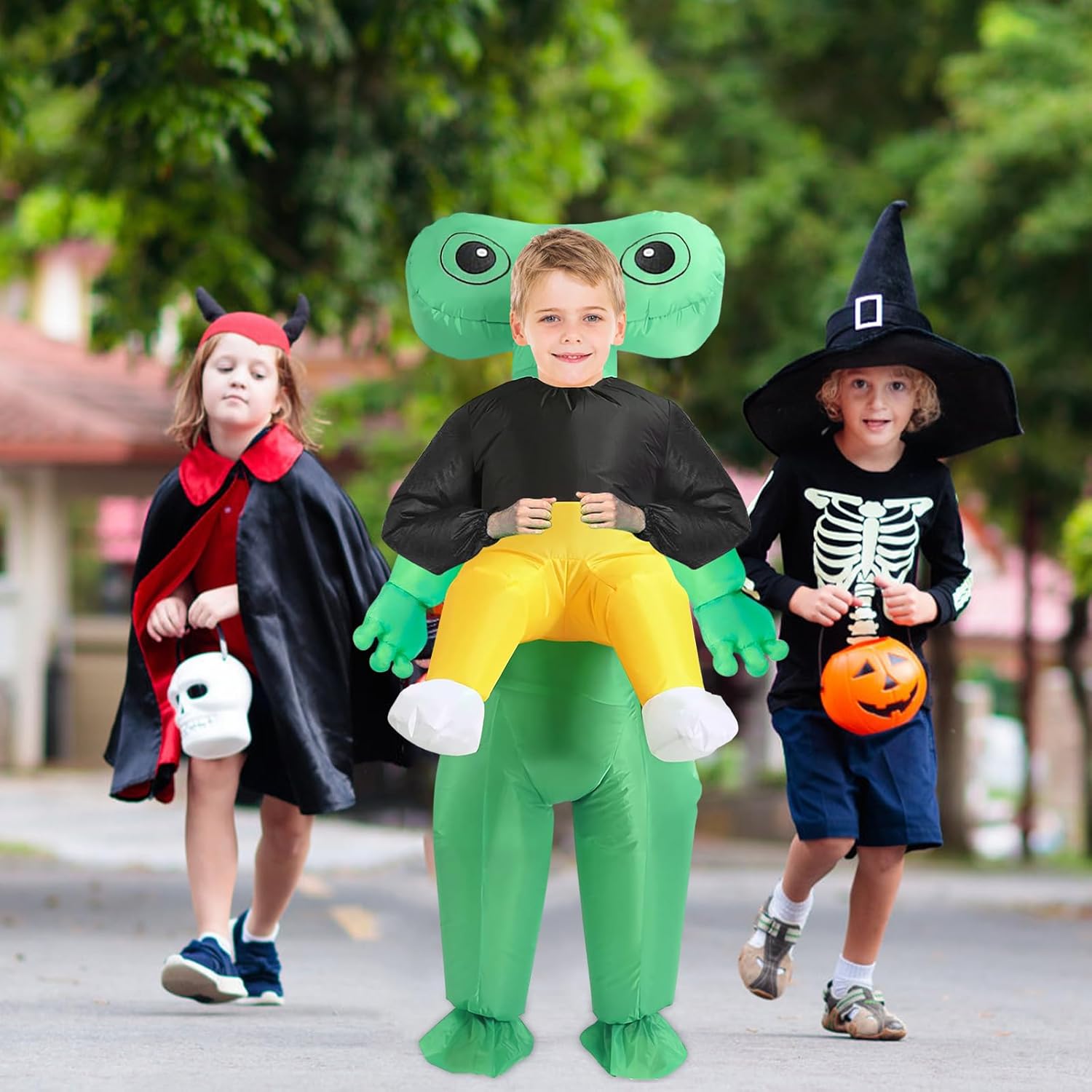 Thumbnail 3 de SQINGG Disfraz inflable de alienígena 2 tamaños